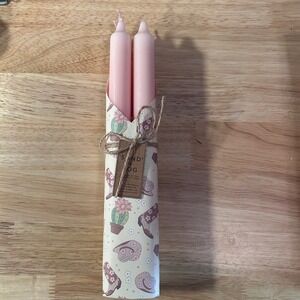 Sand Fog Unscented Taper Candles Pink Cactus Cowboy Boot Western Boho Set 4 New